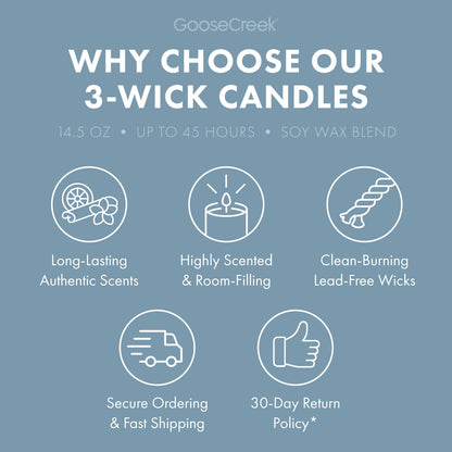 Soft Linen Breeze  3-Wick Candle