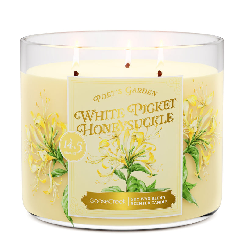 White Picket Honeysuckle 3-Wick Candle | Modern Pick